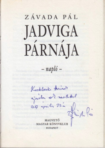 Z�vada P�l - Jadviga p�rn�ja