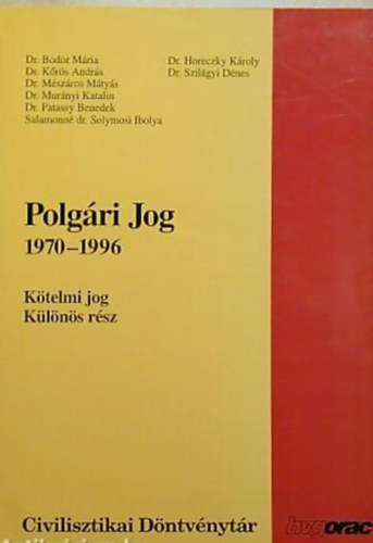 Polgri jog 1970-1996 Ktelmi jog kl.