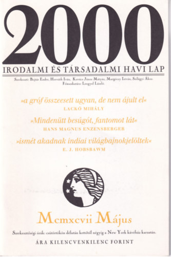 2000 Irodalmi és Társadalmi Havi Lap - 1997. Május