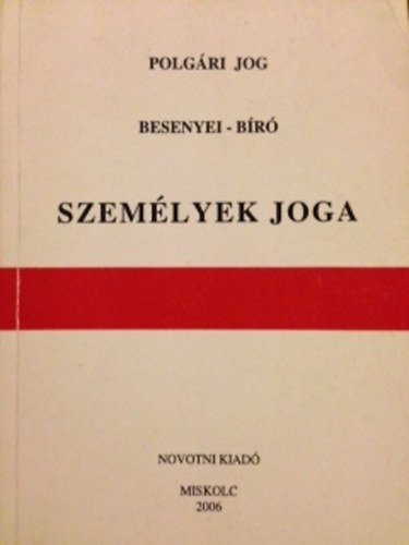 Besenyei Lajos; B�r� Gy�rgy - Szem�lyek joga (Polg�ri jog)