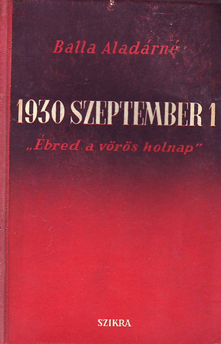 Balla Aladárné - 1930 szeptember 1.
