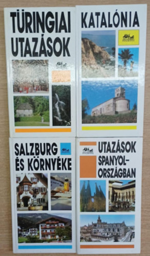 Bede B�la, Lempert M�rta, Moldov�nyi �kos, Verz�r Istv�n Lindner L�szl� - 4 db a Panor�ma �tk�nyvek sorozatb�l: T�ringiai utaz�sok - Katal�nia - Salzburg �s k�rny�ke - Utaz�sok Spanyolorsz�gban