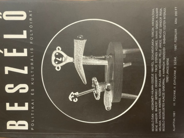 Beszl Politikai s Kulturlis Folyirat III.folyam, II.vfolyam 2.szm. 1997. februr