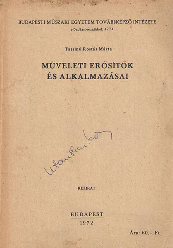 Tassin Rosts Mrta - Mveleti erstk s alkalmazsai