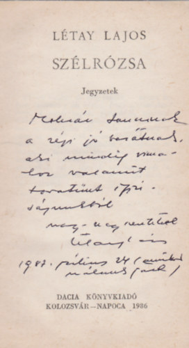 Ltay Lajos - Szlrzsa