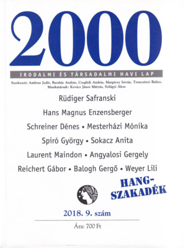 2000 Irodalmi s Trsadalmi Havi Lap - 2018. 9. szm