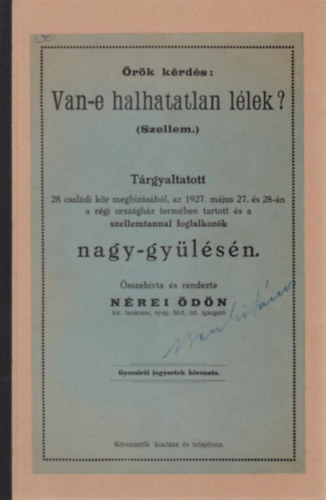 Nrei dn - rk krds: van-e halhatatlan llek?