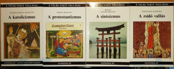 Sergio Ronchi, Bhikkhu Satori Bhante, Fernando Joannes Ignazia Maria Angelini - 3 kötet "A világ nagy vallásai": A katolicizmus + A sintoizmus + A zsidó vallás