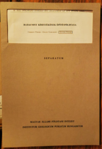 Gelei G�born�, Gu�th P�ter Cserny Tibor - Badacsony k�rny�k�nek �p�t�sf�ldtana