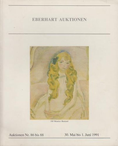 Eberhart Auktionen - Auktionen Nr. 86 bis 88. - 30. Mai bis 1. Juni 1991.