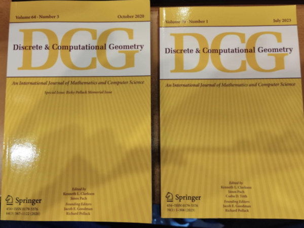 Pach Jnos, Csaba D. Tth Kenneth L.  Clarkson (Lee) - Discrete & Computational Geometry - Volume 64, Number 3 2020 + Volume 70, Number 1 2023