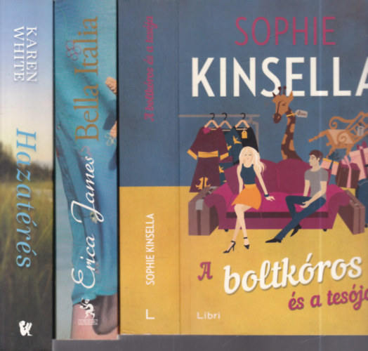 Erica James, Karen White Sophie Kinsella - 3 db. romantikus regény (A boltkóros és a tesója + Bella Italia + Hazatérés)