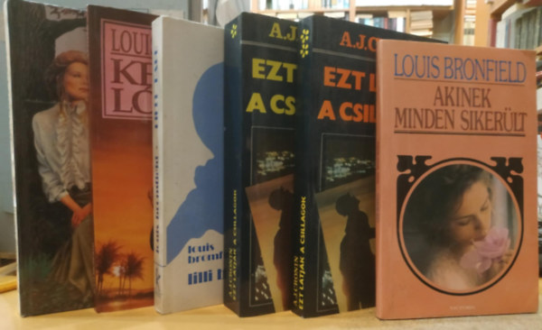 A. J. Cronin Louis Bromfield - 6 db Akinek minden sikerlt; Keser ltusz; Ezt ltjk a csillagok I-II. (1-2.); Lilli Barr; Az let fja
