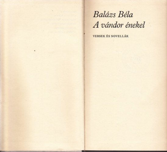 Bal�zs B�la - A v�ndor �nekel