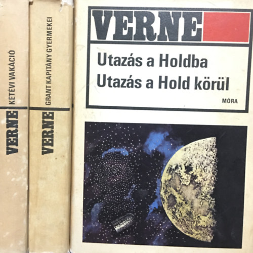 Verne Gyula  (Jules Verne) - Verne Gyula knyvcsomag (3db) Grant kapitny gyermekei, Ktvi vakci, Utazs a holdba - Utazs a hold krl