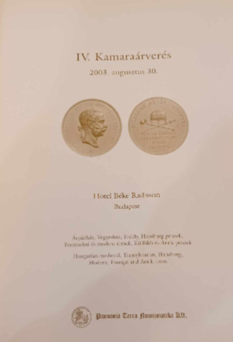 IV. Kamararvers 2003. augusztus 30.