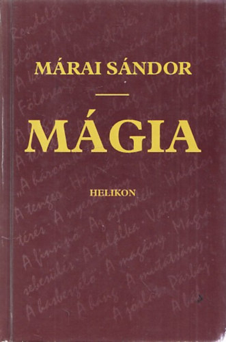 Mrai Sndor - Mgia