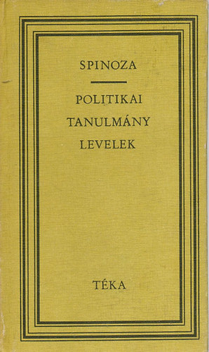 Spinoza - Politikai tanulm�ny levelek (t�ka)