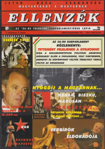 Hornyk Tibor  (szerk.) - Ellenzk - Az '56-os felkelk rabparlamentjnek lapja - I. vfolyam 2. szm