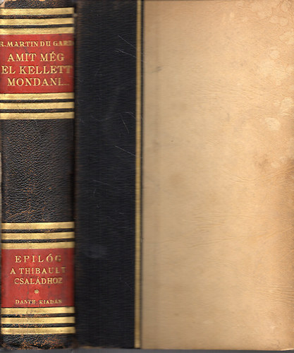 Roger Martin Du Gard - Amit m�g el kellett mondani... Epil�g a Thibault csal�dhoz