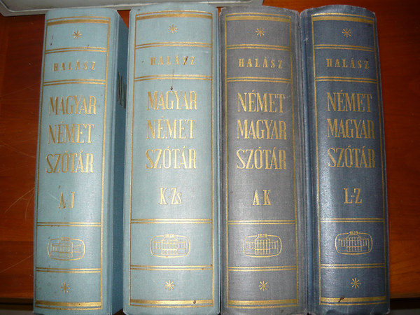 Halász Előd - Magyar-német szótár I-II. - Német-magyar szótár I-II. (nagyszótár, 4 kötet)