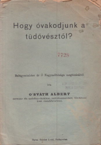 Dr. Osváth Albert - Hogy óvakodjunk a tüdővésztől?