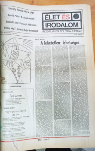 Bata Imre  (szerk.) - �let �s irodalom XXXIV. �vfolyam 1990. 2 k�tetben (teljes)