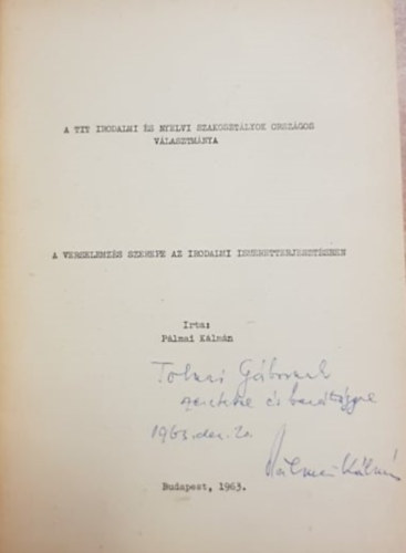 Pálmai Kálmán - A verselemzés szerepe az irodalmi ismeretterjesztésben