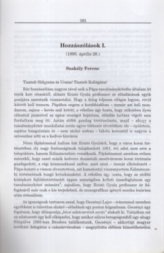 Knzy Judit, Szakly Ferenc - Tanulmnyok Ppa vros trtnetbl 2. - Klnlenyomat