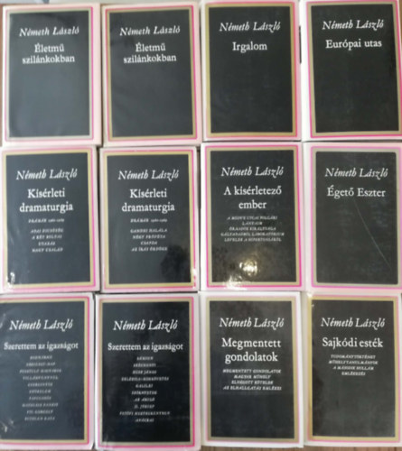 Németh László - 12 kötet Németh László regény (Életmű szilánkokban I-II, Irgalom, Európai utas, Kísérleti dramaturgia I-II, A kísérletező ember, Égető Eszter, Szeretem az igazságot I-II, Megmentett gondolatok, Sajkódi esték)