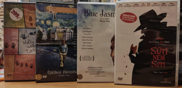 Woody Allen - 4 db Woody Allen film: Blue Jasmine + jflkor Prizsban + Holly Woody trtnet + Sti, nem sti (4 DVD)