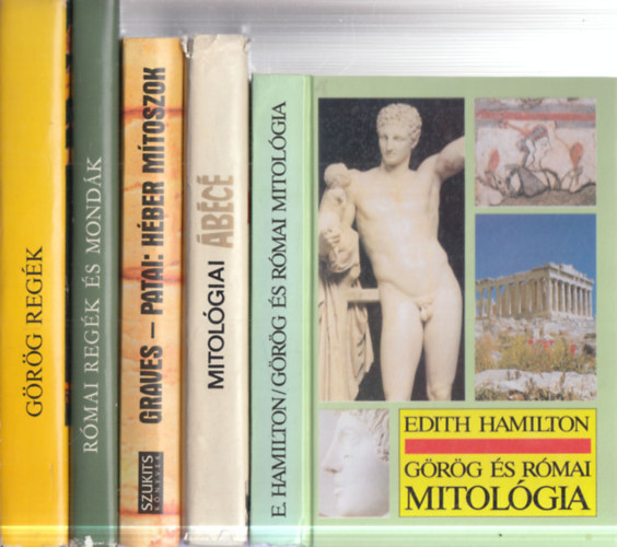 Hahn István , Robert Graves Edith Hamilton (szerk.) - Boronkay Iván , Trencsényi-Waldapfel Imre Raphael Patai (szerk.) - 5 db. mitológia (Görög és római mitológia + Mitológiai ábécé + Héber mítoszok + Római regék és mondák + Görög regék)
