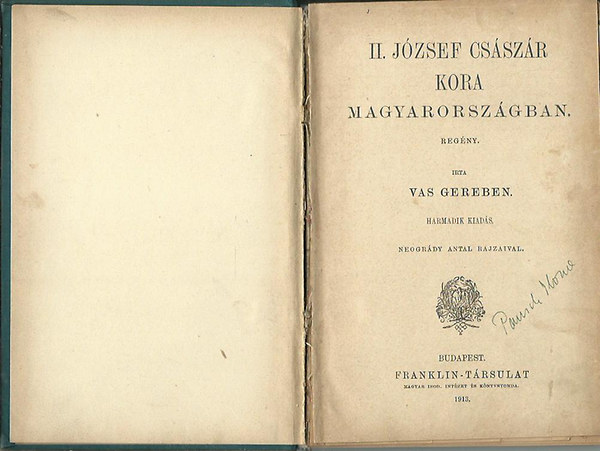 Vas Gereben - II. J�zsef cs�sz�r kora Magyarorsz�gban