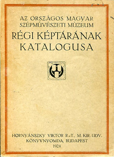 Dr. Trey Gbor - Az Orszgos Magyar Szpmvszeti Mzeum rgi kptrnak katalgusa