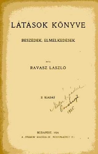 Ravasz László - Látások könyve. Beszédek, elmélkedések
