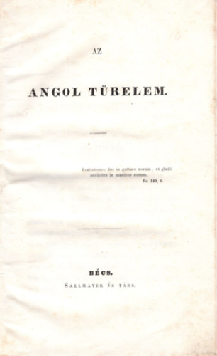 Lanovics J�zsef - Az angol t�relem