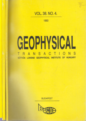 Hegyb�r� Zsuzsanna  (szerk.) - Geophysical Transactions Vol. 38. No. 1-4. (3 k�tetben)