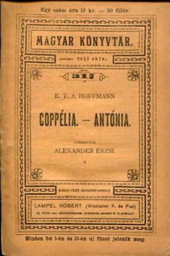 E.T.A. Hoffmann - Copplia. - Antnia.