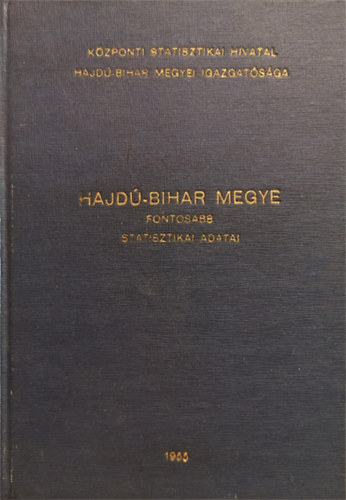 KSH Hajdu-Bihar megyei Igazgatósága (szerk.) - (Hajdú-Bihar megye fontosabb statisztikai adatai) - Statisztikai évkönyv II. évfolyam 1955. év