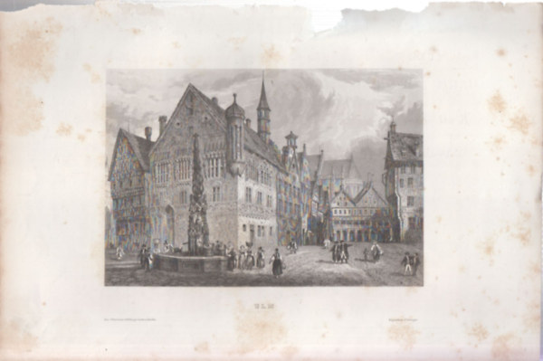 Ulm (18x28 cm lapm�ret� eredeti ac�lmetszet) - N�metorsz�g, Eur�pa