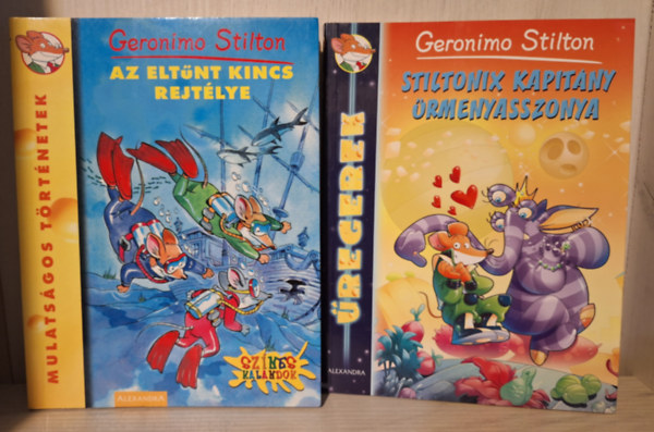 Geronimo Stilton - Az eltűnt kincs rejtélye + Stiltonix kapitány űrmenyasszonya (2 kötet együtt)