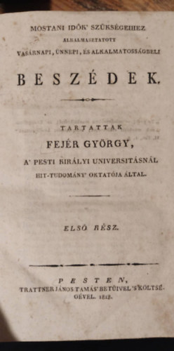 Fejr Gyrgy - Beszdek 1. rsz