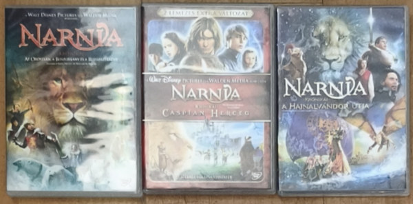 3db Narnia DVD: Narnia Krónikái: Az Oroszlán, a Boszorkány és a Ruhásszekrény, Narnia Krónikái: Caspian Herceg, Narnia Krónikái: A Hajnalvándor útja