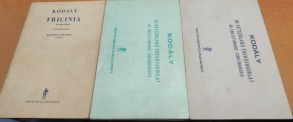 Kodály Zoltán - 3 db Kodály Zoltán: 22 kétszólamú énekgyakorlat + 66 kétszólamú énekgyakorlat + Tricinia