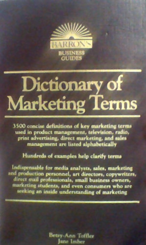 Jane Imber Betsy-Ann Toffler - Disctionary of Marketing Terms