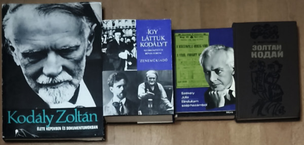 Bnis Ferenc  Szkely Jlia (szerk.) - 3db Kodly Zoltnnal kapcsolatos m + 1db rla szl orosz nyelv knyv ajndkba (kpen lthat) - Kodly Zoltn kpekben s dokumentumokban, Szkely Jlia-Elindulta szp hazmbl, Bnis Ferenc (szerk.)-gy lttuk Kodlyt