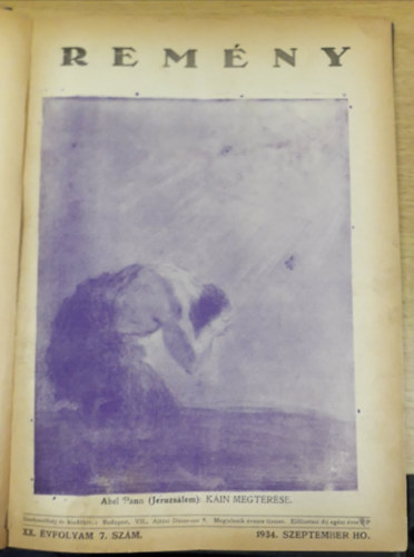 Dr. Molnár Ernő  (szerk.) - Remény - XX. évfolyam 7-10. szám - 1934. szeptember-december + XXI. évfolyam 1-6. szám - 1935. január-június