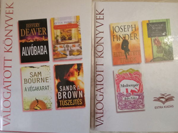 Deaver/Pezzelli/Bourne/Brown/Finder/Sparks/Pollen - Vlogatott knyvek 2db. Alvbaba/Francesca konyhja/A vgakarat/Tszejts + Eltemetett titkok/Biztos menedk/Medvenyr