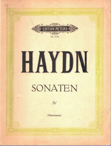Joseph Haydn - Sonaten f�r Klavier zu Zwei H�nden IV
