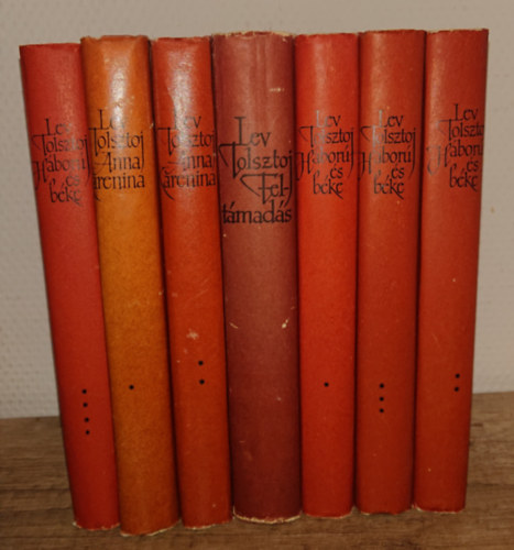Lev Tolsztoj - 3 klasszikus mű Tolsztojtól 7 kötetben: Háború és béke I-IV., Anna Karenina I-II., Feltámadás